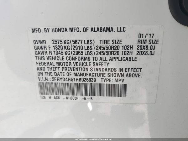 2017 ACURA MDX TECHNOLOGY PACKAGE