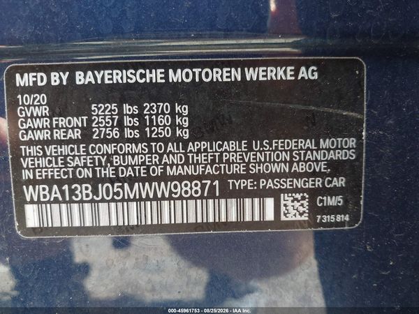 2021 BMW 530I XDRIVE
