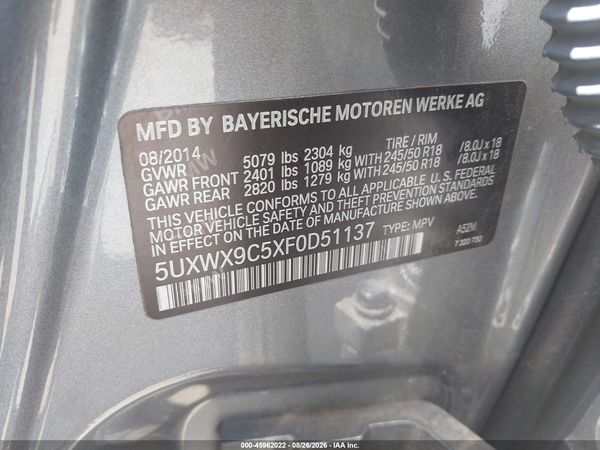 2015 BMW X3 XDRIVE28I