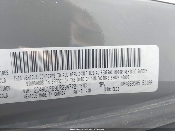 2020 CHRYSLER PACIFICA TOURING L PLUS — I9