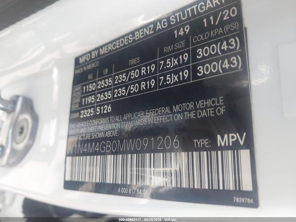 2021 MERCEDES-BENZ GLB 250 GLB250