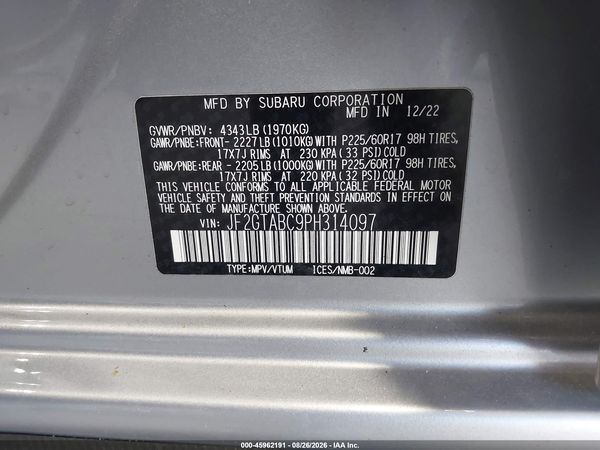 2023 SUBARU CROSSTREK Base