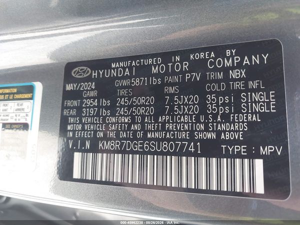 2025 HYUNDAI PALISADE CALLIGRAPHY — I8