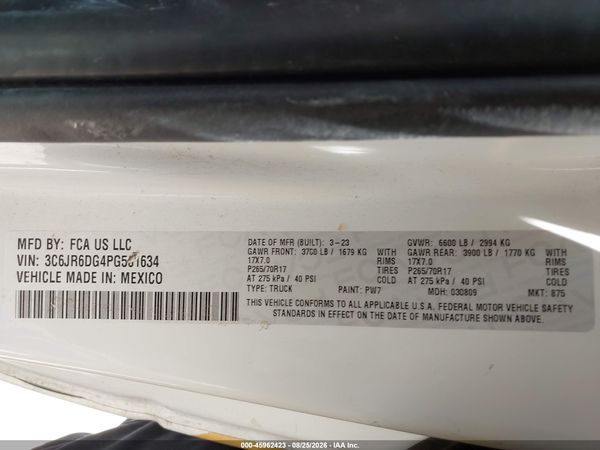 2023 RAM 1500 CLASSIC TRADESMAN  4X2 8' BOX — I9