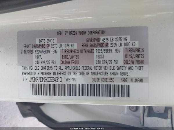 2019 MAZDA CX-5 GRAND TOURING