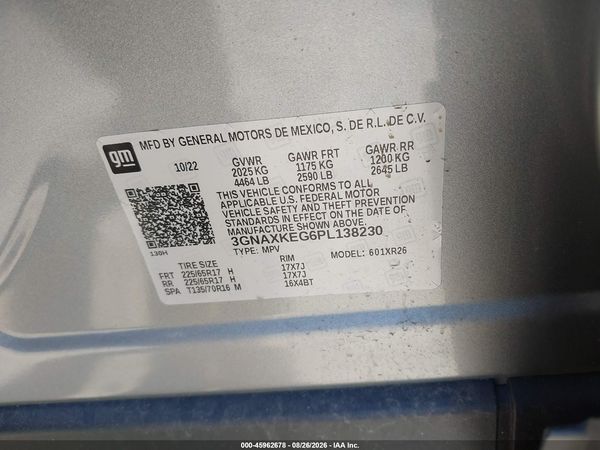 2023 CHEVROLET EQUINOX FWD LT — I9