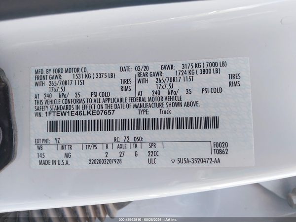 2020 FORD F-150 XLT