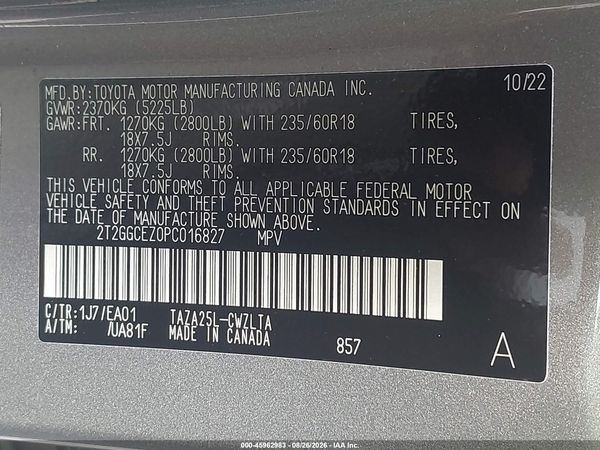 2023 LEXUS NX 350 PREMIUM — I9