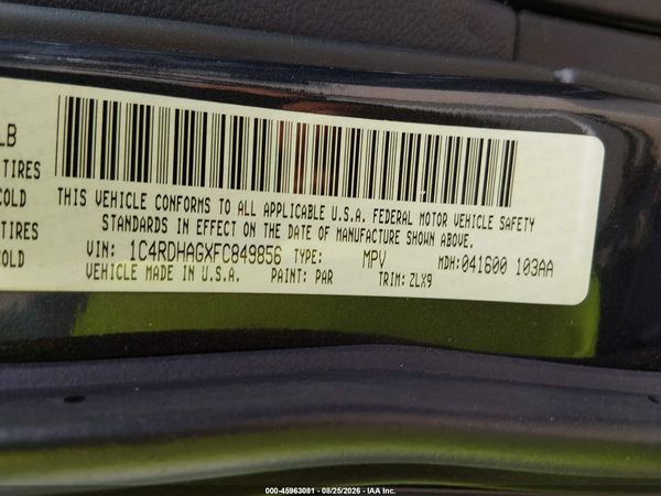 2015 DODGE DURANGO SXT — I9
