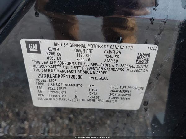 2015 CHEVROLET EQUINOX LS — I9