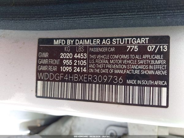 2014 MERCEDES-BENZ C 250 SPORT — I9