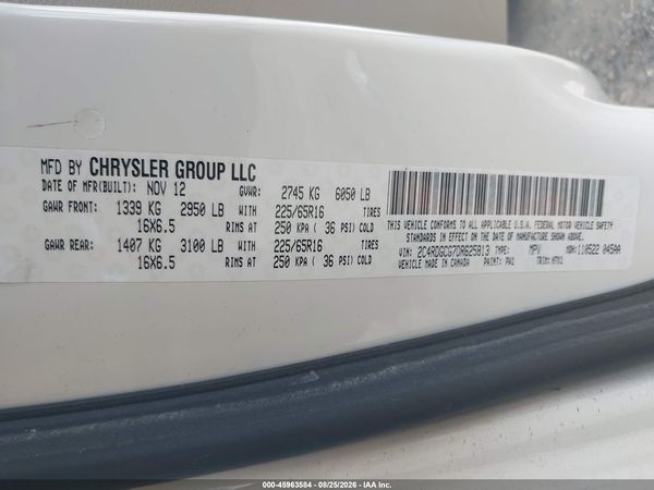 2013 DODGE GRAND CARAVAN SXT — I9