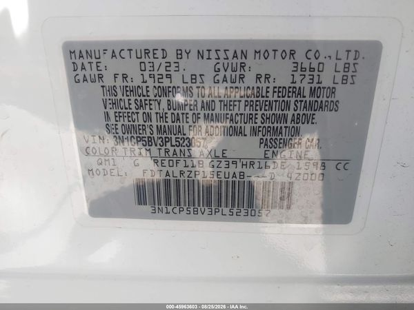 2023 NISSAN KICKS S XTRONIC CVT