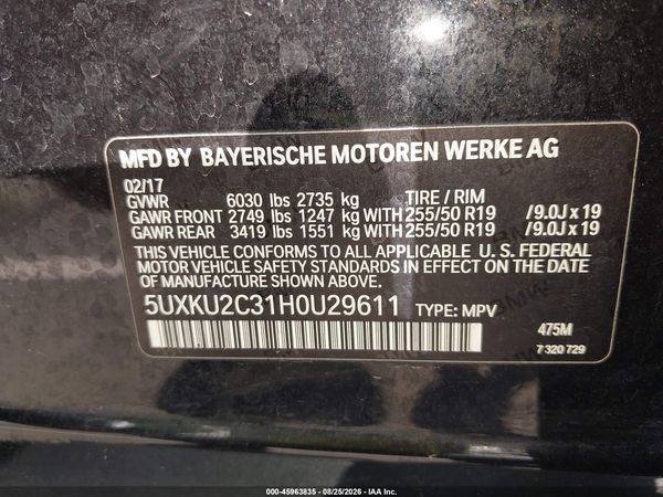 2017 BMW X6 XDRIVE35I