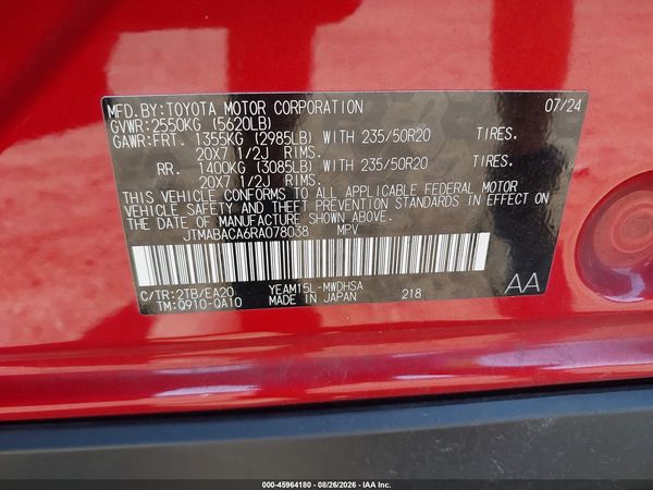 2024 TOYOTA BZ4X LIMITED — I9