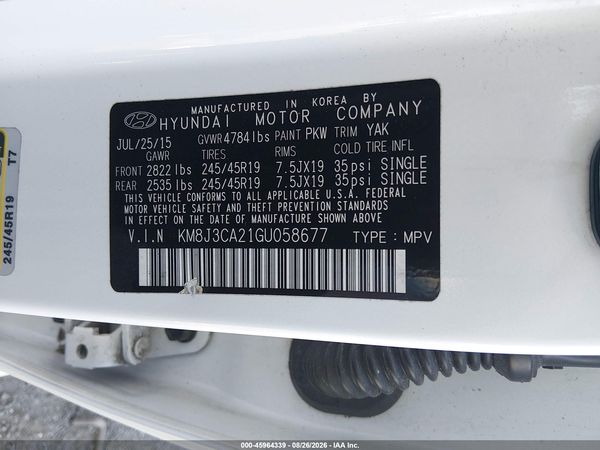 2016 HYUNDAI TUCSON LIMITED