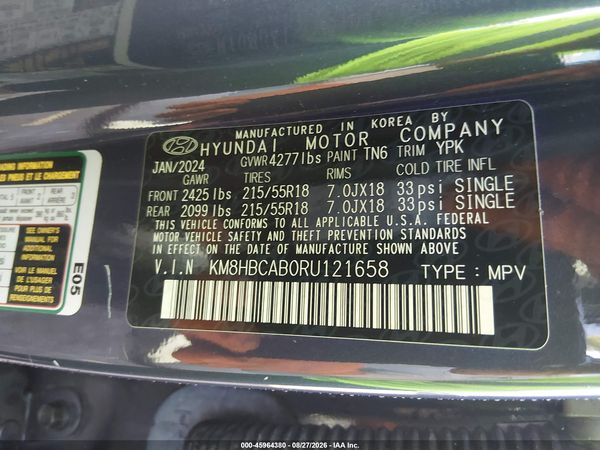 2024 HYUNDAI KONA SEL — I9