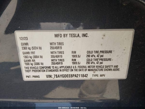 2023 TESLA MODEL Y — I9