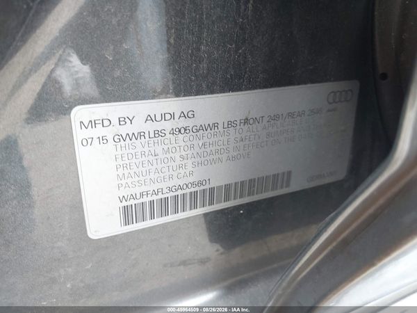 2016 AUDI A4 PREMIUM PLUS — I8