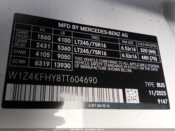2026 MERCEDES-BENZ SPRINTER 2500