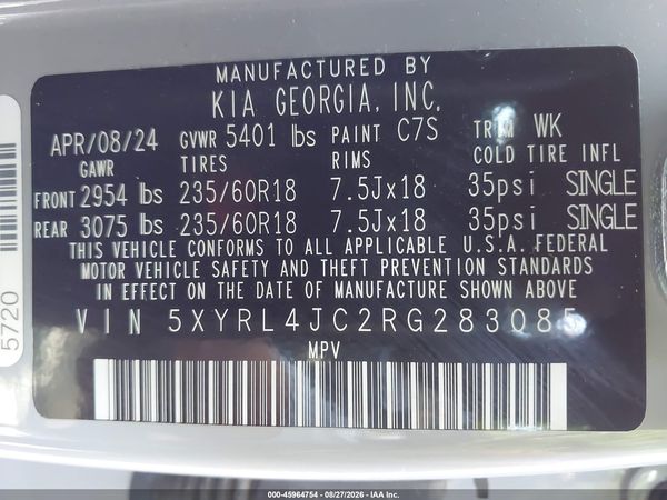 2024 KIA SORENTO S