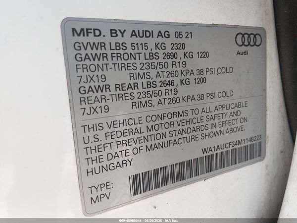 2021 AUDI Q3