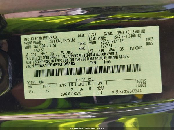 2023 FORD F-150 XL — I9