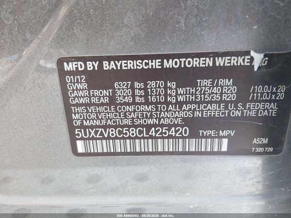2012 BMW X5 XDRIVE50I