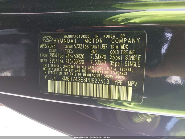 2023 HYUNDAI PALISADE CALLIGRAPHY — I9