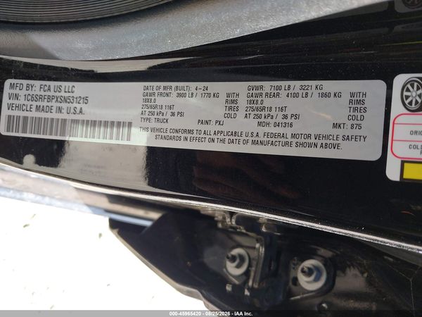 2025 RAM 1500 — I9