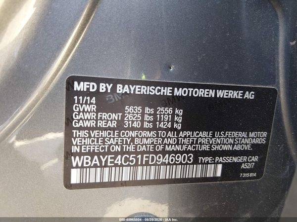 2015 BMW 740LI