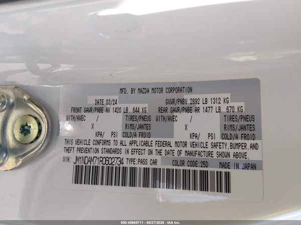 2024 MAZDA MX-5 MIATA RF GRAND TOURING — I9