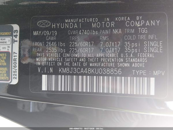 2019 HYUNDAI TUCSON VALUE
