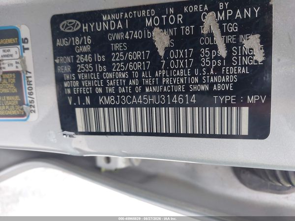2017 HYUNDAI TUCSON SE — I9