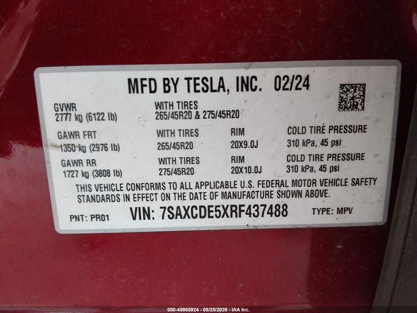 2024 TESLA MODEL X LONG RANGE