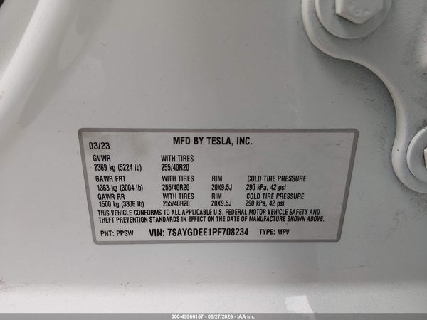 2023 TESLA MODEL Y — I9