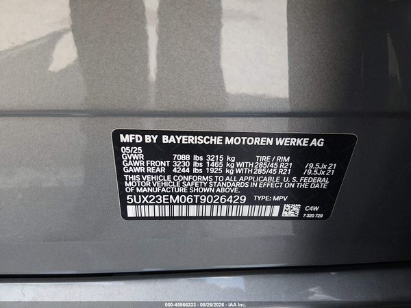 2026 BMW X7 XDRIVE40I — I9