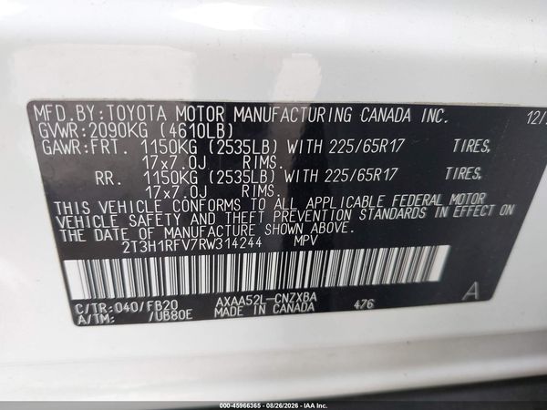 2024 TOYOTA RAV4 LE — I9