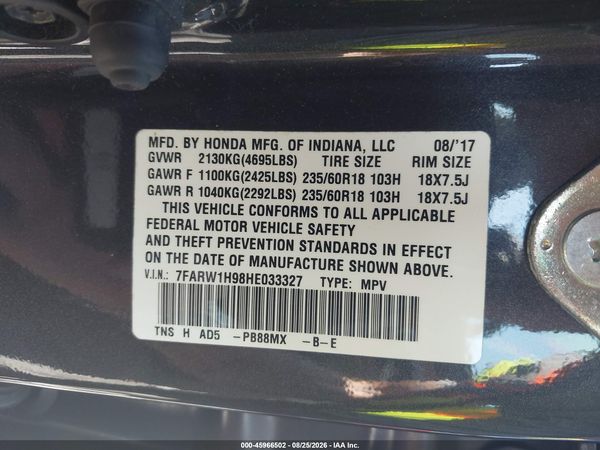 2017 HONDA CR-V TOURING