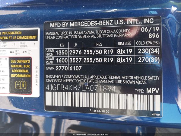 2020 MERCEDES-BENZ GLE 350 4MATIC