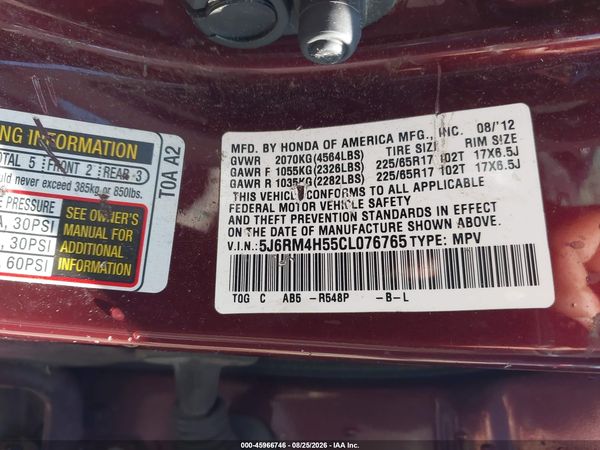 2012 HONDA CR-V EX