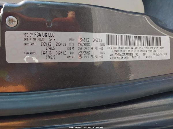 2018 DODGE GRAND CARAVAN SXT