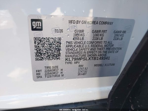 2026 CHEVROLET TRAILBLAZER FWD LT — I9