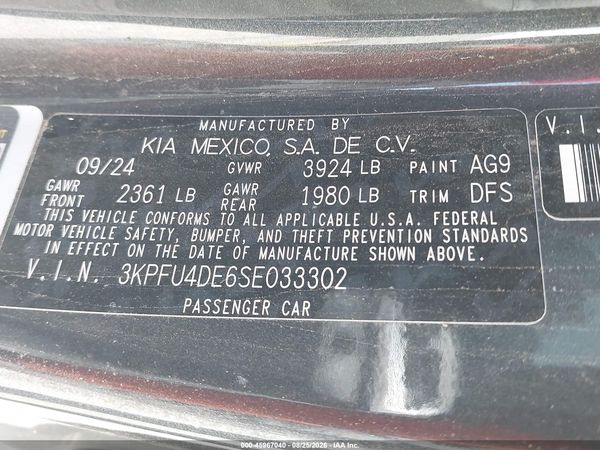 2025 KIA K4 EX