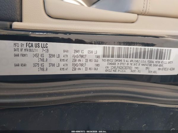 2019 JEEP GRAND CHEROKEE LAREDO E 4X4