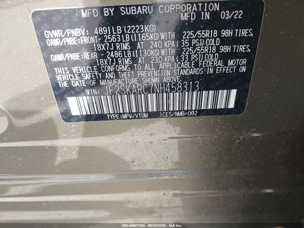 2022 SUBARU FORESTER TOURING