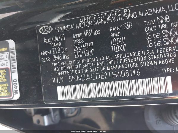 2026 HYUNDAI TUCSON SE