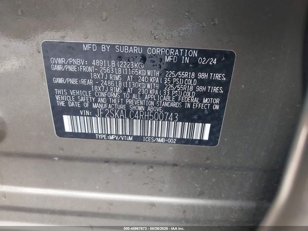 2024 SUBARU FORESTER LIMITED — I9
