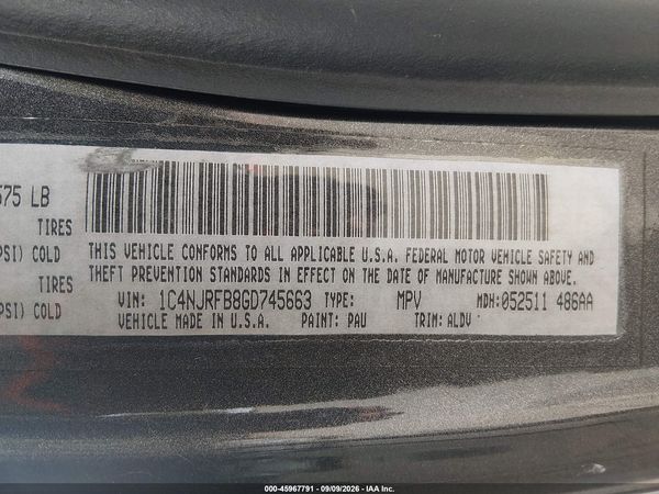 2016 JEEP PATRIOT HIGH ALTITUDE EDITION — I9