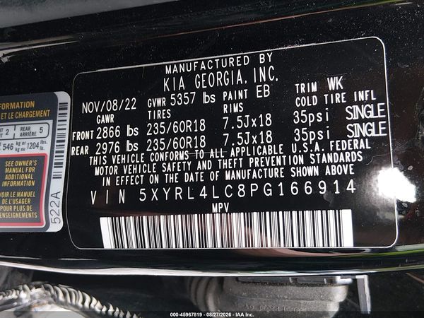 2023 KIA SORENTO S